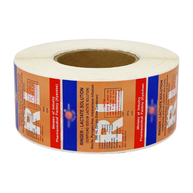 برچسب چسب رنگارنگ دارویی رول استیکر وینیل طرح دار 40 میلی متری 1